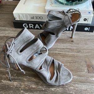 Aquazzura Gray High Heels Sandals size 38